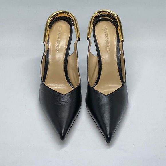 Bottega Veneta Punta 100 Leather Slingback Pumps size 37 - Picture 5 of 16